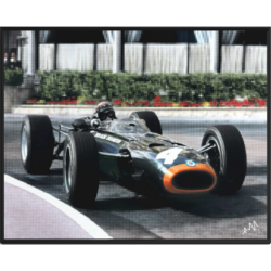 BRM's Jackie Stewart In Race Action by Nick Holdsworth Aluminium Edition