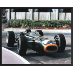 BRM's Jackie Stewart In Race Action by Nick Holdsworth Original Artwork