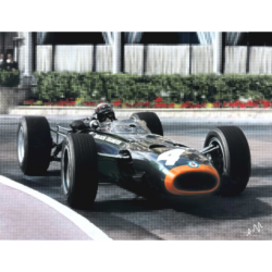BRM's Jackie Stewart In Race Action by Nick Holdsworth Limited Edition Print