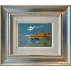 Boats Malta by James Lawrence Isherwood Original Painting