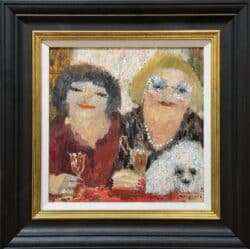Best Friends at the Happy Nag by Lucy Manfredi Original Painting