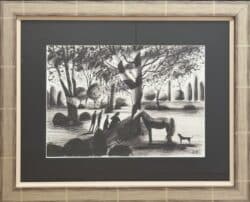 Horse and Dog by Ben Kelly Original Ink