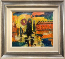 Sunny Rain, Shawls Wigan by James Lawrence Isherwood Original Painting