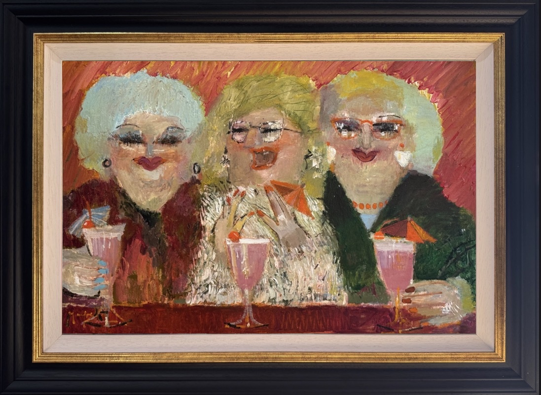 Three Pink Ladies Breast Cancer